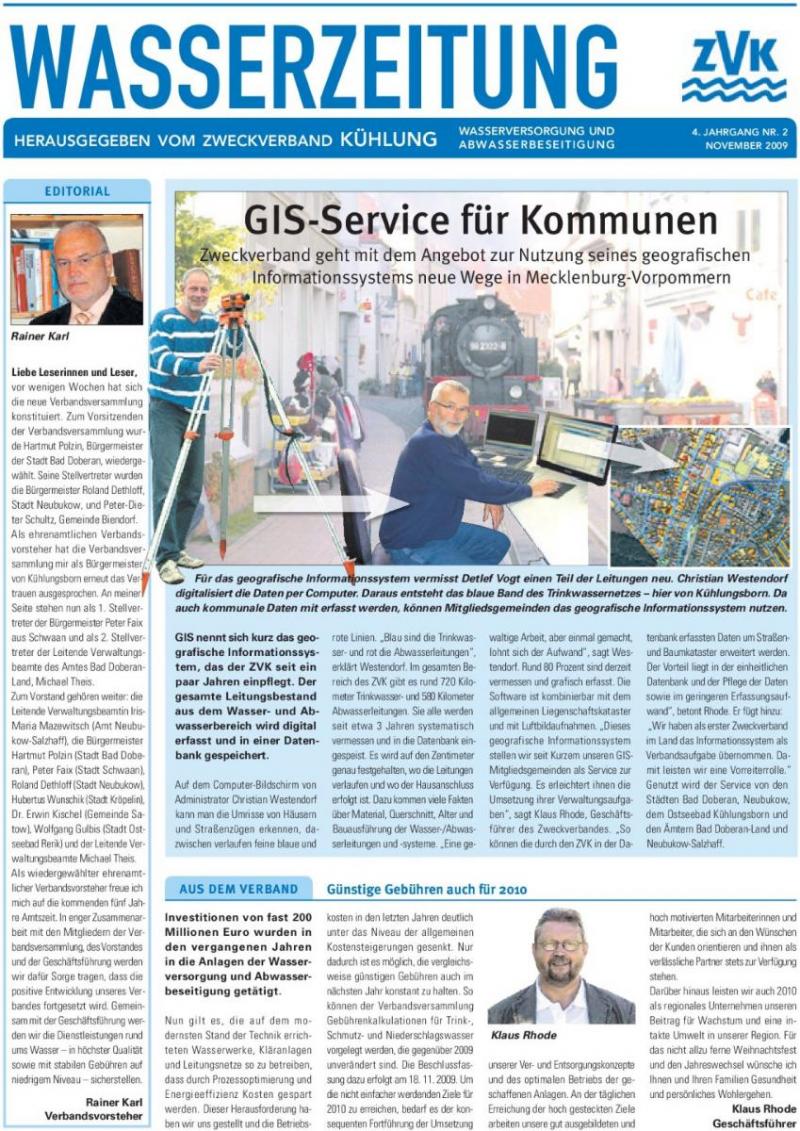 Cover Wasserzeitung 4. Jahrgang 2/2009