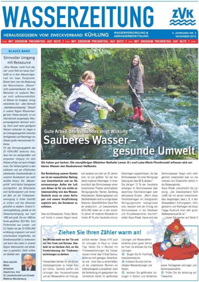 Cover Wasserzeitung 5. Jahrgang 2/2010